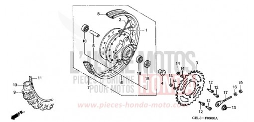 ROUE ARRIERE XR50R3 de 2003